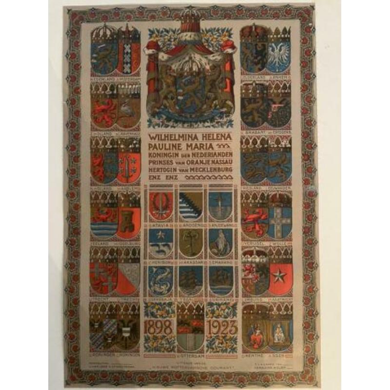Photolitho ter gelegenheid 25 jr jubileum Wilhelmina