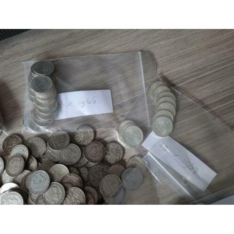 Zilveren guldens 322 stuks 1954 - 1967