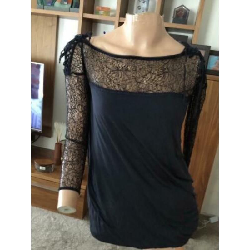 ERMANNO SCEVINO blouse met kant , maat m it 44