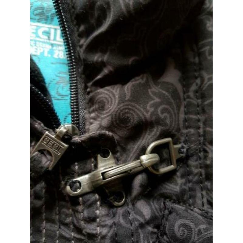 NIEUWE Cecil BODYWARMER zwart/grijs print Mt S(M)