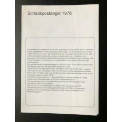 Eerstedagenvelop Schaakpostzegel 1978, speciaal setje in map