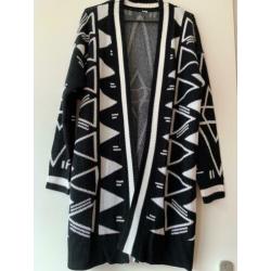 Vest zwart wit maat S