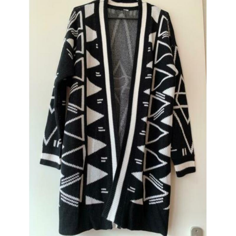 Vest zwart wit maat S