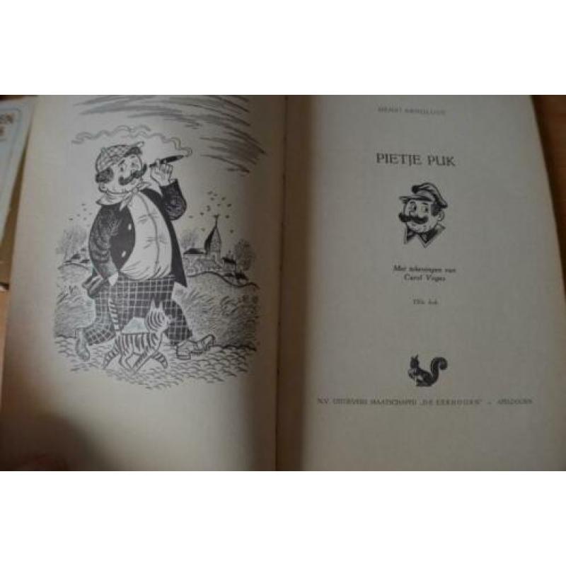 7 x de originele PIETJE PUK boeken uit de jaren 50-60