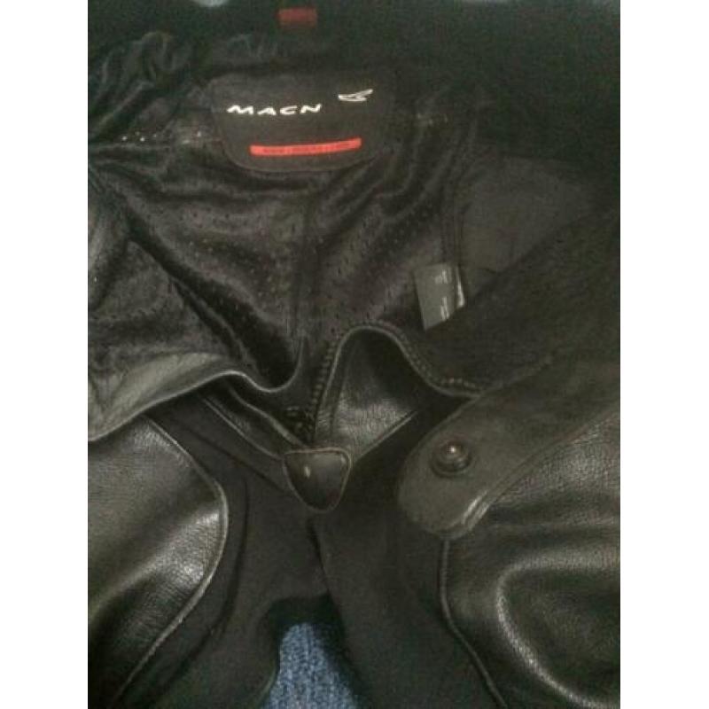 Macna leren motorbroek maat S/>S in goede staat !
