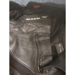 Macna leren motorbroek maat S/>S in goede staat !