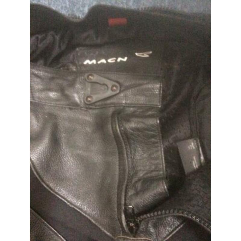 Macna leren motorbroek maat S/>S in goede staat !