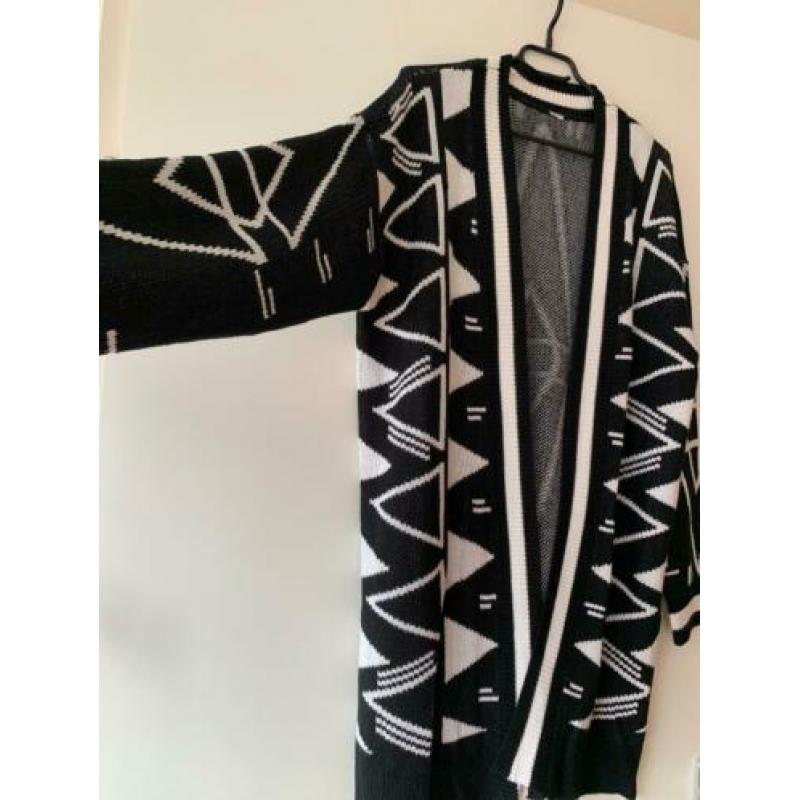 Vest zwart wit maat S