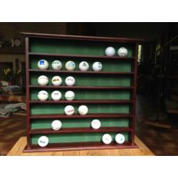 golfbalrek vitrine golfballen golfballenrek golfballenkast