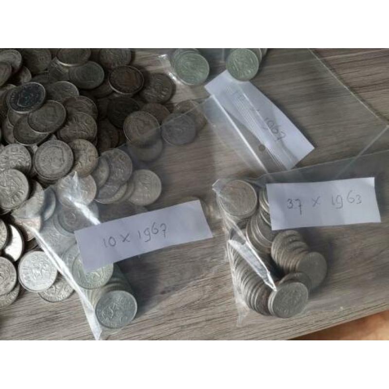 Zilveren guldens 322 stuks 1954 - 1967