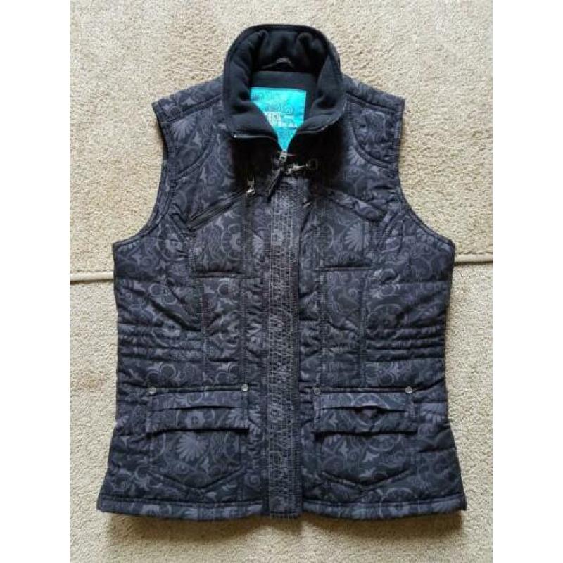 NIEUWE Cecil BODYWARMER zwart/grijs print Mt S(M)