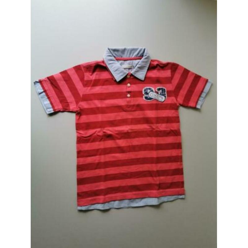2 Polo-Shirts + 1 bloes, lange mouw in maat 152 (Hilfiger)