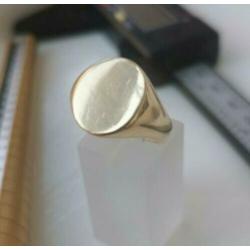Solid 18ct gold signet ring hallmarked (18 karaat , zegel)