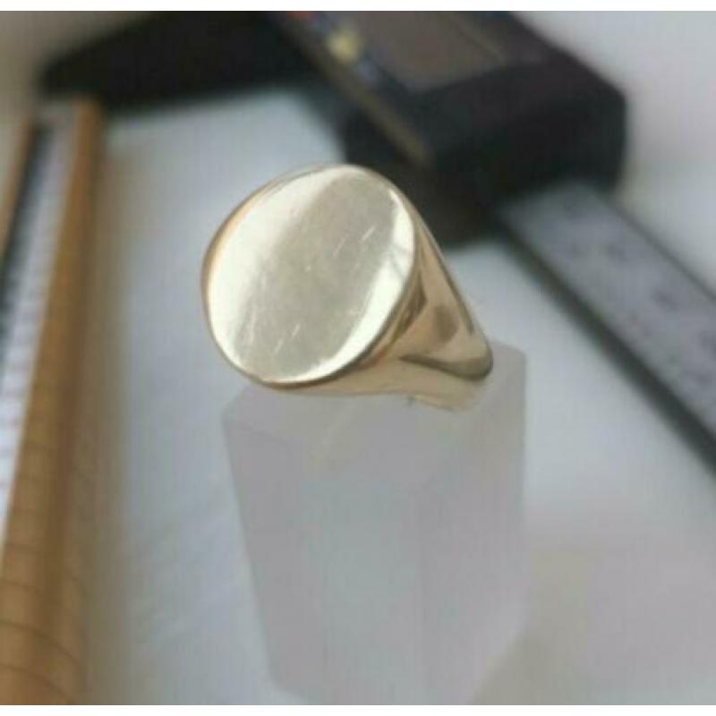 Solid 18ct gold signet ring hallmarked (18 karaat , zegel)