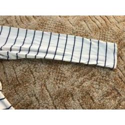 Zwangerschapstrui lange mouwen maat XL.wit/blauw