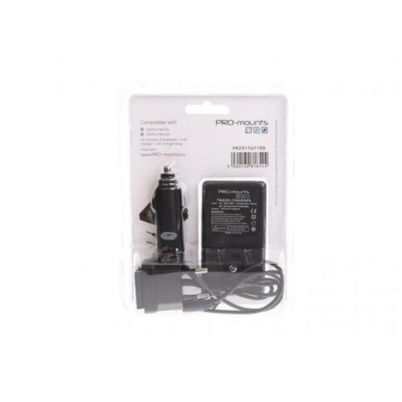 GoPro Pro-mounts Laderset Hero3/3+ incl 2 batterijen