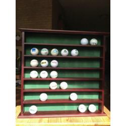 golfbalrek vitrine golfballen golfballenrek golfballenkast