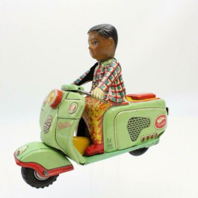 Blikken motorfiets scooter Rabbit mooie conditie 50 jaren