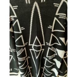 Vest zwart wit maat S