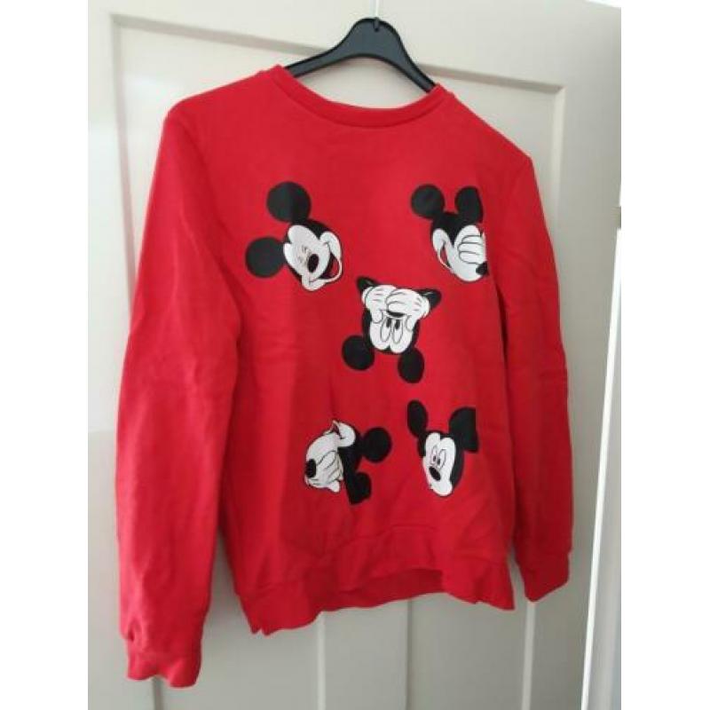 Rode Mickey Mouse trui Disney maat 34-36 zgan