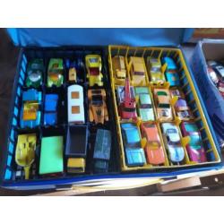 Matchbox koffer met oude matchbox