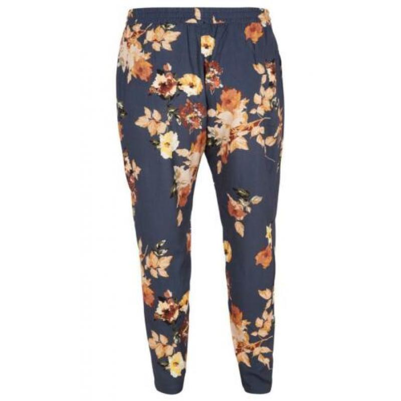6035 aparte gebloemde broek van ZIZZI - maat M (46/48)