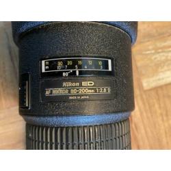 Nikon AF-D 80-200mm F/2.8 ED (alleen auto focus)