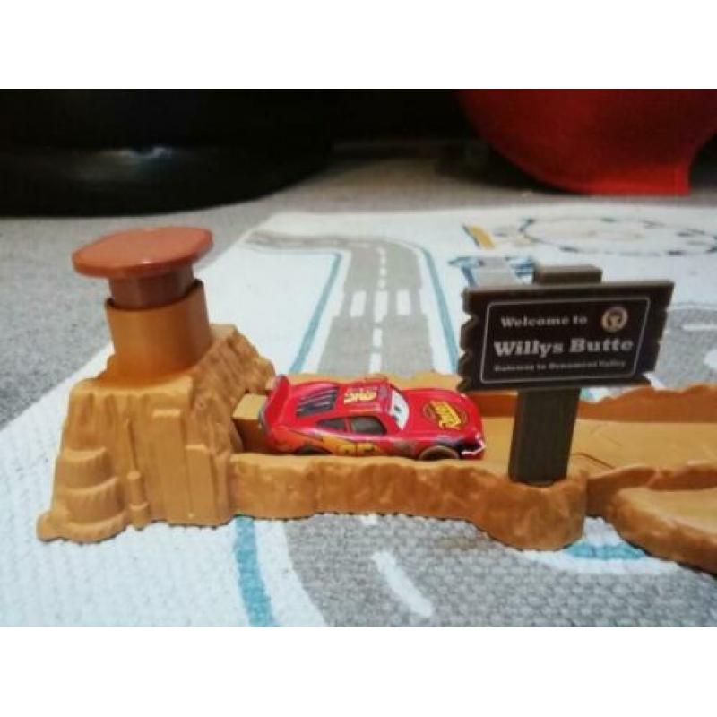 Cars Racebaan,, auto vloerkleed en Bliksem McQueen