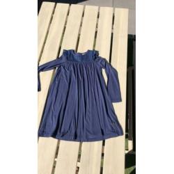 Pompdelux jurk lange mouw, maat 122, donkerblauw