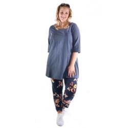 6035 aparte gebloemde broek van ZIZZI - maat M (46/48)