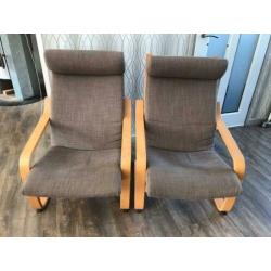 Poang stoelen twee stuks Ikea