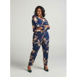 6035 aparte gebloemde broek van ZIZZI - maat M (46/48)