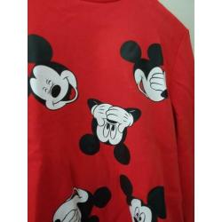 Rode Mickey Mouse trui Disney maat 34-36 zgan