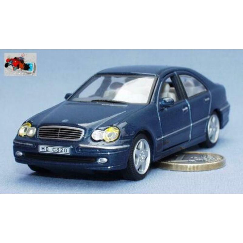 Hongwell 1/43 : Mercedes C-class Sedan (Blauw metaal)