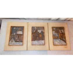 3 Prachtige oude Tekeningen van Henderyckx