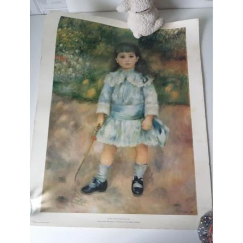 Schilderij print Child with Whip Pierre Auguste Renoir