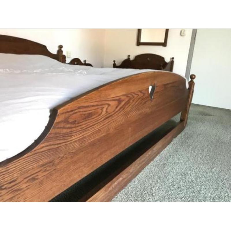 Bed ledikant brocant antiek eikenhout
