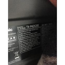 Panasonic tv 42 inch 106cm 100hz hdmi plasma 46 40 36 goed