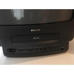 Philips TV met ingebouwde VHS speler