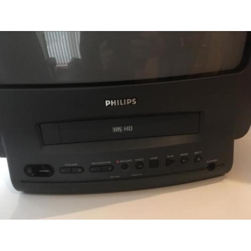 Philips TV met ingebouwde VHS speler