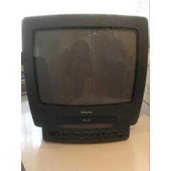 Philips TV met ingebouwde VHS speler