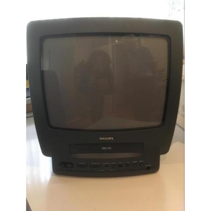 Philips TV met ingebouwde VHS speler