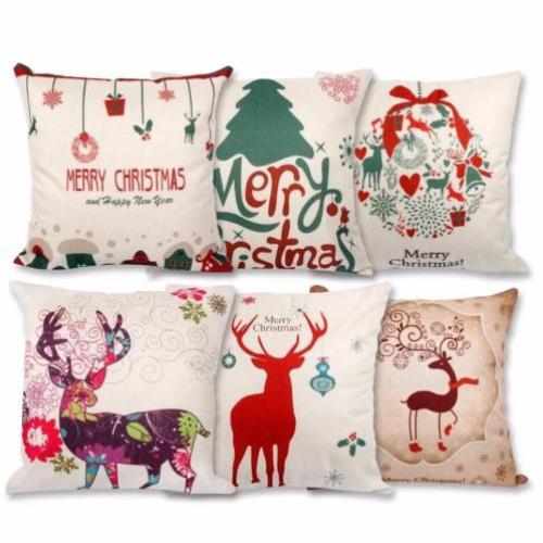 Kerst decoratie kussensloop kussen hoes kerstdecoratie
