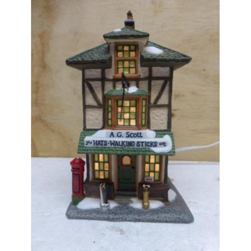 department 56 A.G. Scott hats & walking sticks kerstdorp