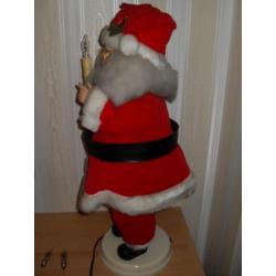 kerst 2 vintage 1985 bewegende kerstman met kaars in doos