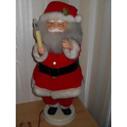 kerst 2 vintage 1985 bewegende kerstman met kaars in doos
