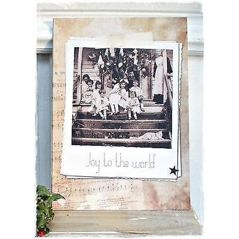 3 Mooie grote vintage kerstkaarten met enveloppe, 1,25 ps.