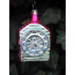 Antiek vintage oude kerstbal wekker klok kanten verschillend