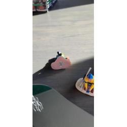 Lemax ijsbaan/skiërs/ bankje/boompje voor kerstdorp
