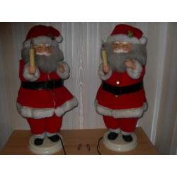 kerst 2 vintage 1985 bewegende kerstman met kaars in doos